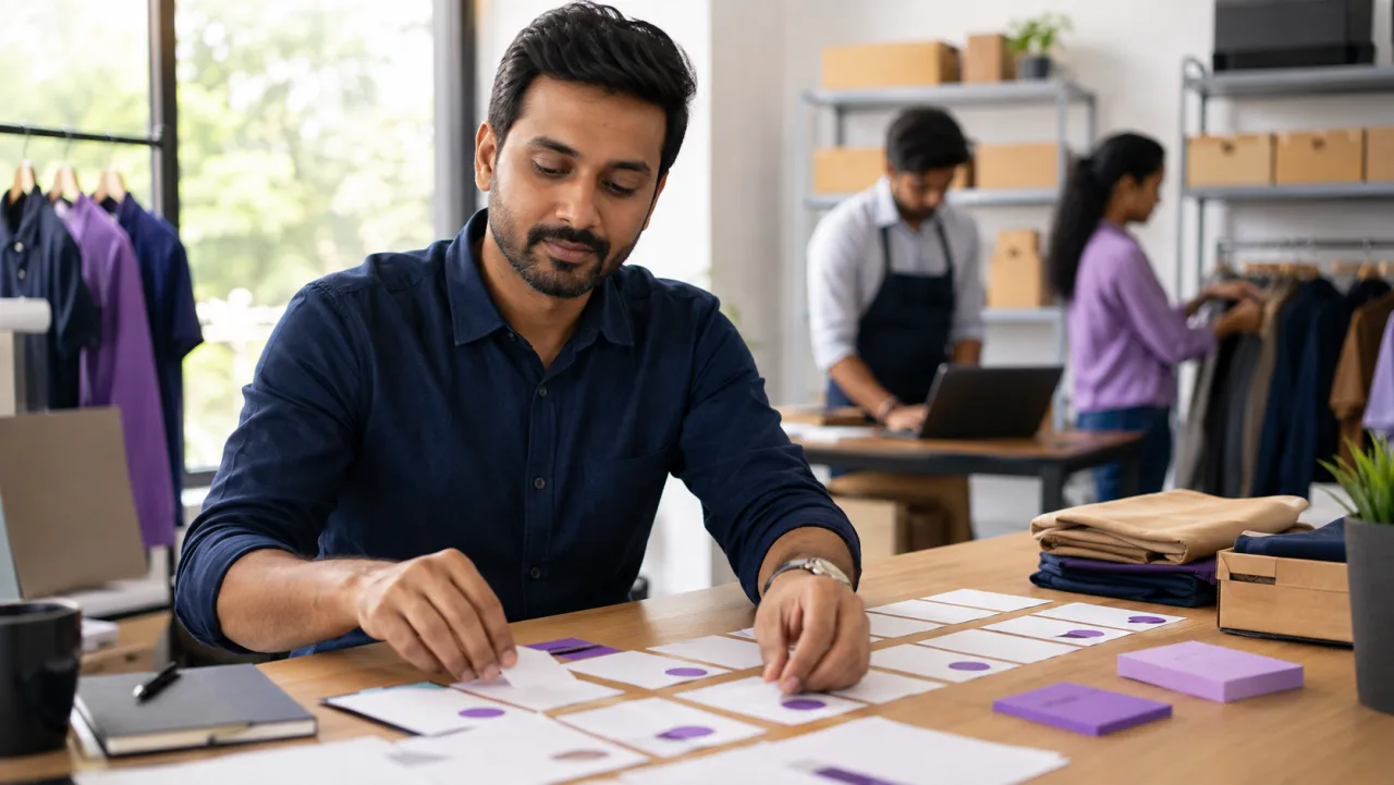 Indian founder organising repeatable processes for a growing retail brand